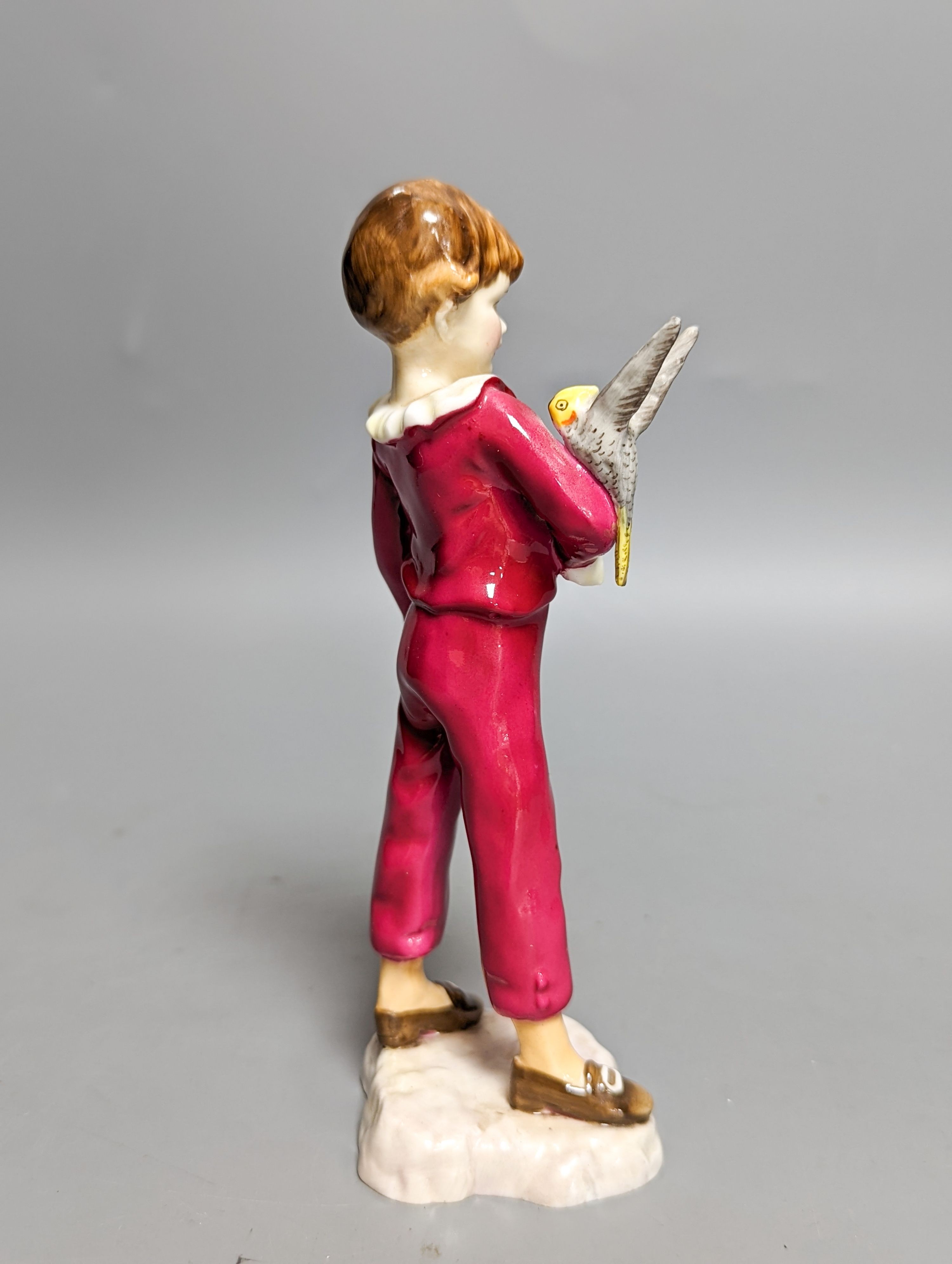 Royal Worcester figure, 'The parakeet' modelled by F.G. Doughty no. 3087